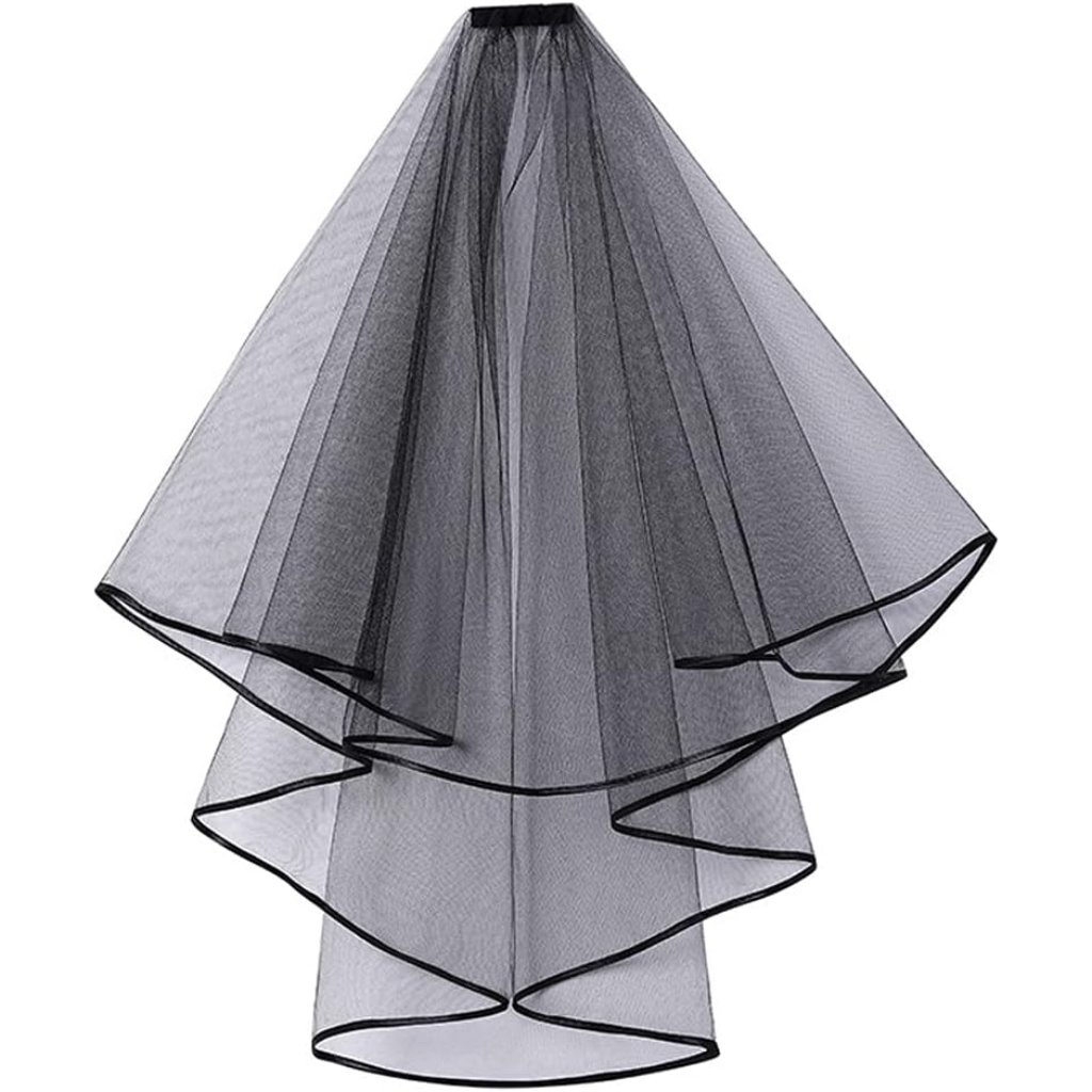 Bridal Veil Wedding Veils Womens White Tulle Short Veils Ribbon Edge With Comb